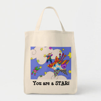 Dancing Star Patch Tote Bag