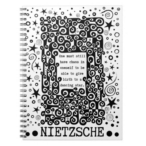 Dancing STAR quote by Nietzsche Notebook