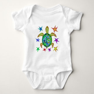 Dancing Star Turtle Baby Bodysuit