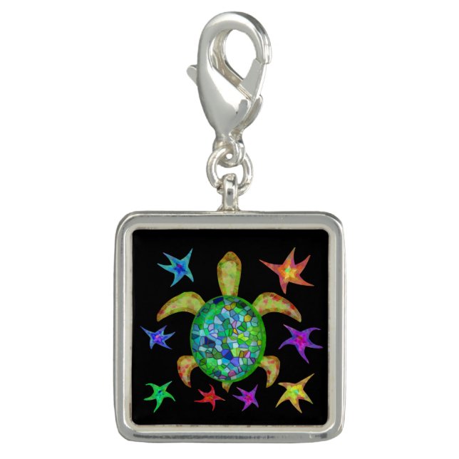 Dancing Star Turtle Charm (Front)