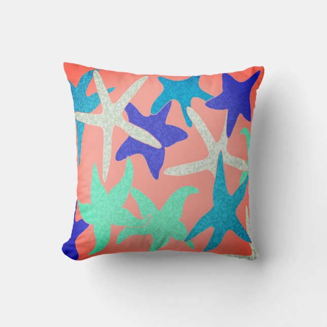 Dancing Starfish Throw Pillow (Front)