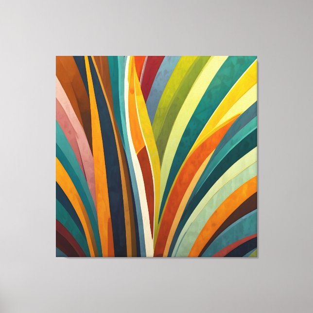 Dancing Stripes in Color Canvas Print (Front)