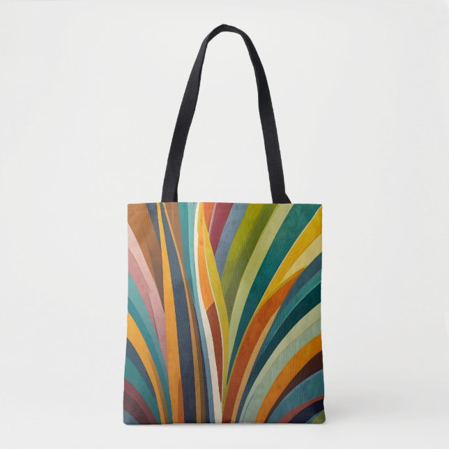Dancing Stripes in Color Tote Bag (Front)