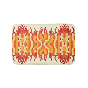 Dancing Sunburst Pop Of Color Abstract Art Bath Mat