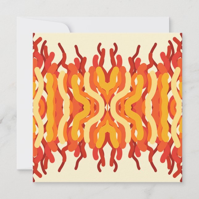 Dancing Sunburst Pop Of Color Abstract Art Note Card (Front)