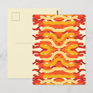 Dancing Sunburst Pop Of Color Abstract Art Postcard