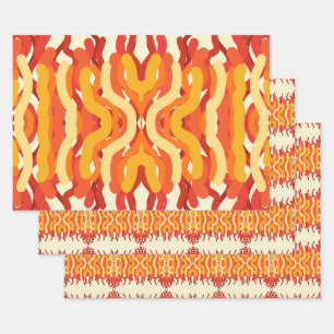 Dancing Sunburst Pop Of Color Abstract Art Wrapping Paper Sheets