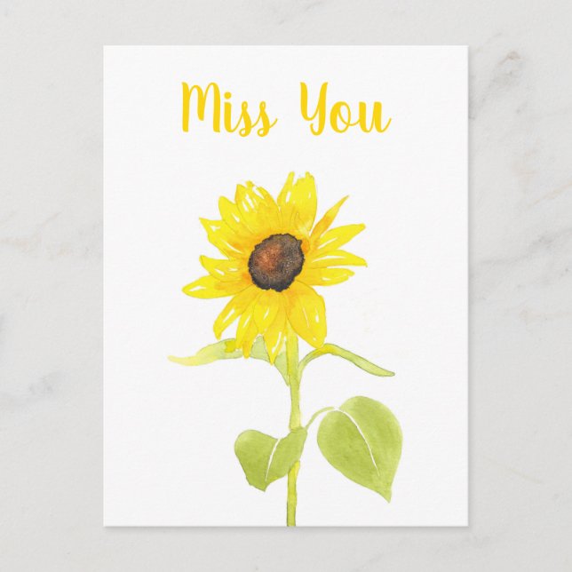 Dancing Sunflower Postcard (Front)