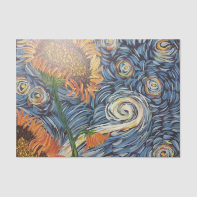 Dancing Sunflowers Tissue Paper (Front)