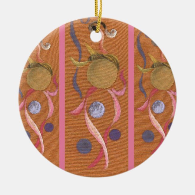 Dancing Swirl Bubble Bodies Circus Ornament (Front)