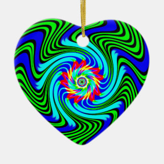 Dancing Swirl Ceramic Ornament