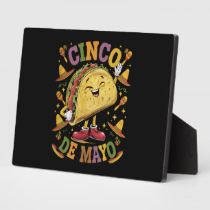 Dancing Taco Funny Cinco De Mayo Fiesta Party Plaque