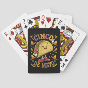 Dancing Taco Funny Cinco De Mayo Fiesta Party Poker Cards