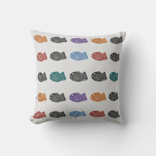 Dancing Taiyaki Throw Pillow