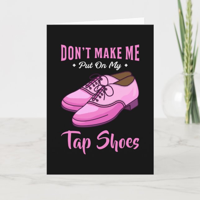 Dancing Tap Shoes Queen Dancer Disco Ballet Gift Card (Front)