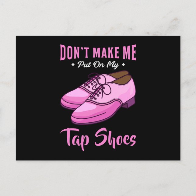 Dancing Tap Shoes Queen Dancer Disco Ballet Gift Postcard (Front)