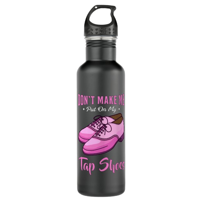 Dancing Tap Shoes Queen Dancer Disco Ballet Gift Stainless Steel Water Bottle (Front)
