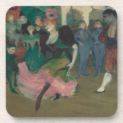 Dancing the Bolero _ Toulouse_Lautrec Painting Beverage Coaster