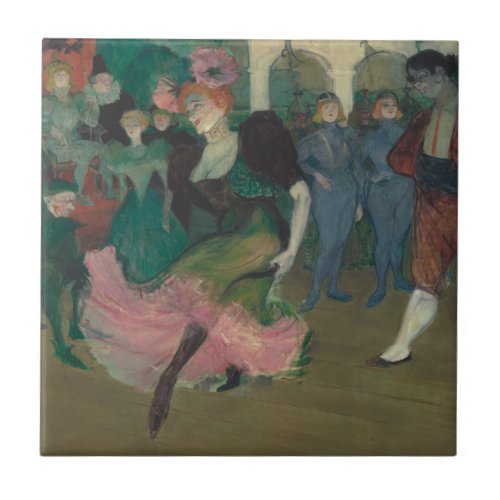 Dancing the Bolero _ Toulouse_Lautrec Painting Ceramic Tile