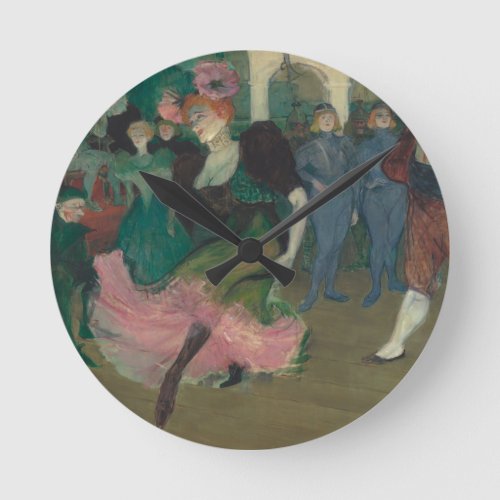 Dancing the Bolero _ Toulouse_Lautrec Painting Round Clock