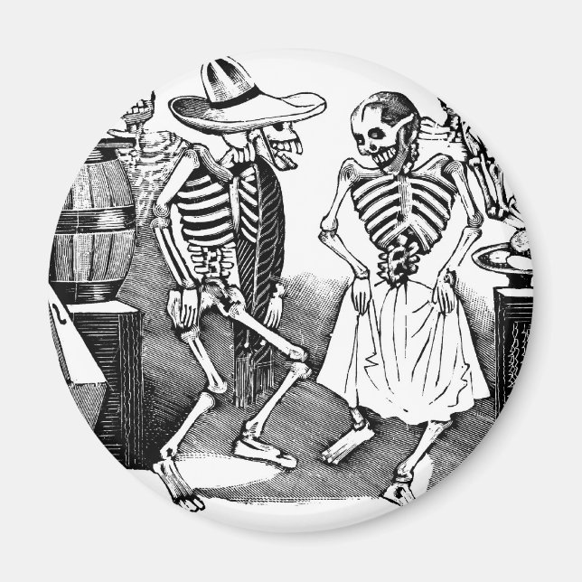 "Dancing the Jarabe in the Other World" Magnet (Front)