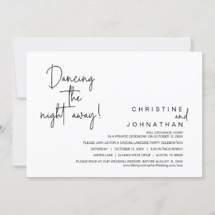 Dancing The Night Away, Wedding Elopement Party Invitation
