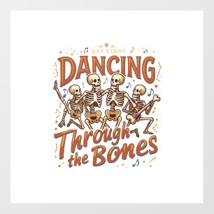 Dancing Through Bones Halloween Skeletons Music Ce Floor Decals