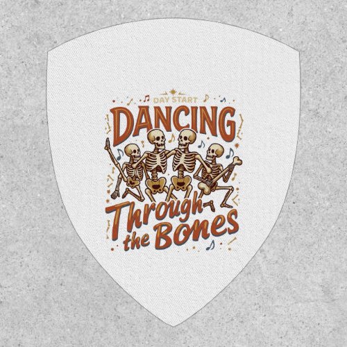 Dancing Through Bones Halloween Skeletons Music Ce Patch