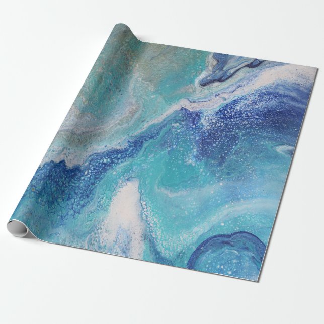 Dancing Tides Wrapping Paper (Unrolled)
