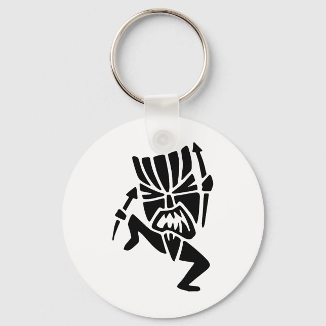 Dancing Tiki Man  Keychain (Front)
