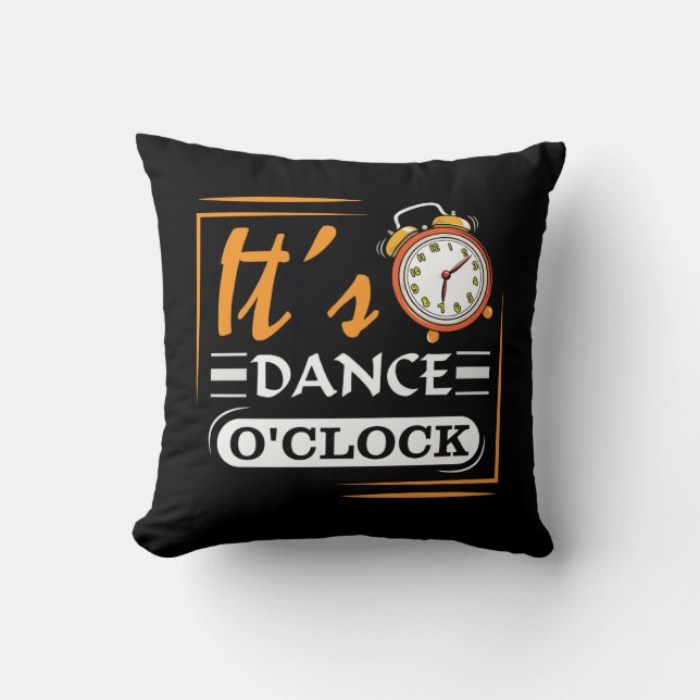 Dancing Time Teacher Coach Dancer Throw Pillow (Front)