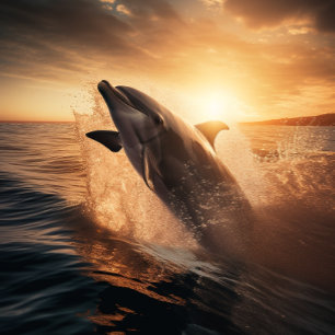 Dancing to the Morning Sun - Dolphin Jigsaw Puzzle