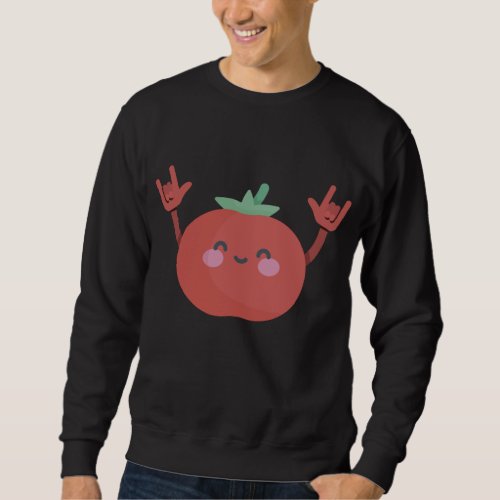 Dancing Tomato Funny Vegan Fruit Lover Dance Summe Sweatshirt