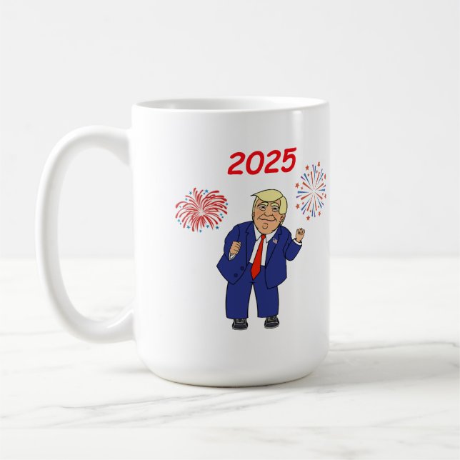Dancing Trump Design - 2025 Coffee Mug (Left)