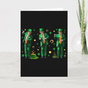 Dancing Trump St. Patrick's Day , Uni-adults, Blac Card