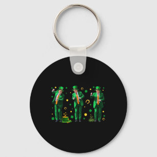 Dancing Trump St. Patrick's Day , Uni-adults, Blac Keychain