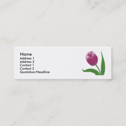 Customizable Dancing Tulip Profile Card Business Card