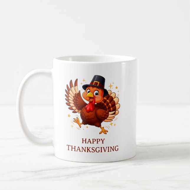 Dancing Turkey Coffee Mug (Left)