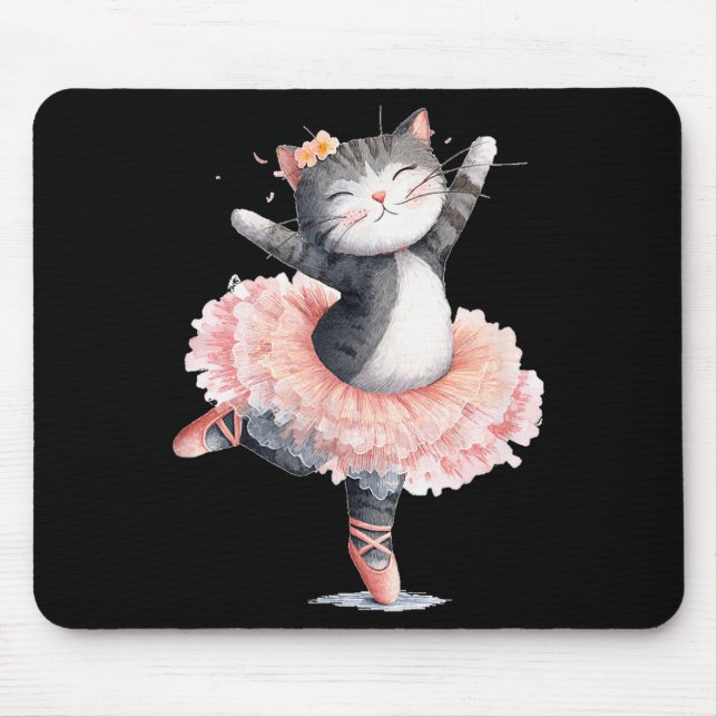 Dancing Tutu Cat Costume For Cats Lovers  Mouse Pad (Front)