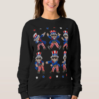 Dancing Uncle Sam 4th Of July Boys Girls Kids Dan Sweatshirt
