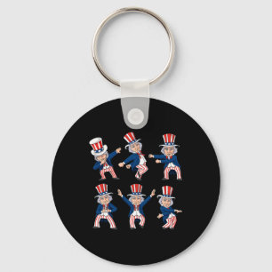 Dancing Uncle Sam 4th Of July Dance Challenge Boys Keychain