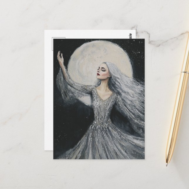 Dancing Under the Full Moon Postcard (Front/Back In Situ)