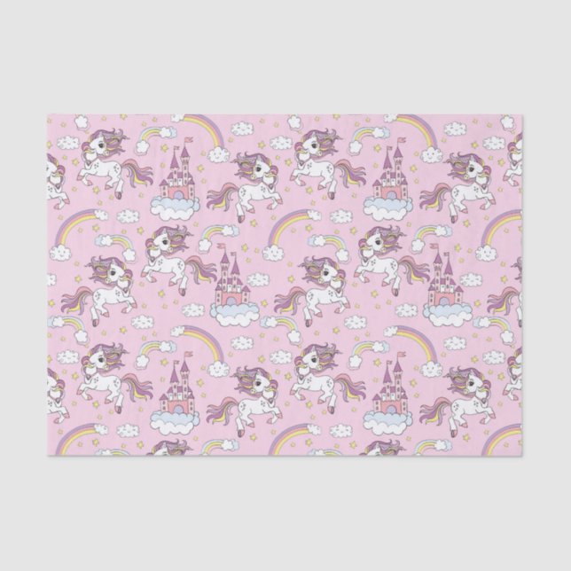 Dancing Unicorns Tissue Paper (Front)