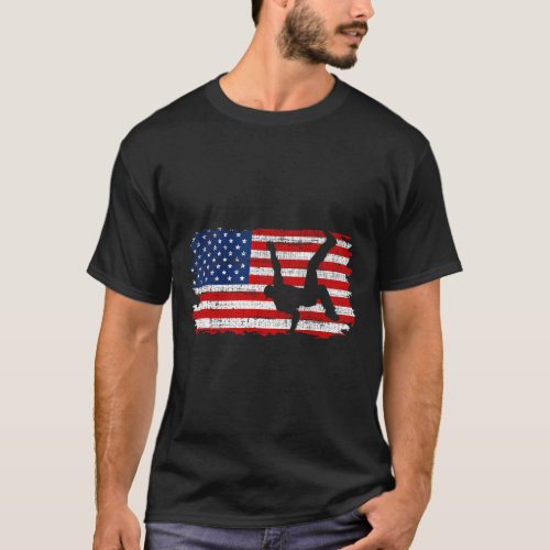 Dancing Usa 2024 Team American Flag Breakdance For T_Shirt