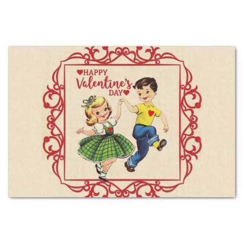 Dancing Valentine Sweethearts Tissue Paper