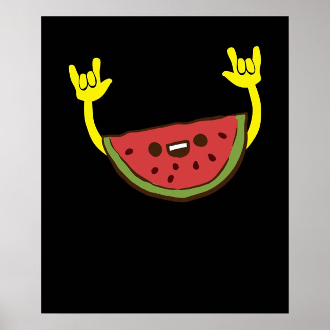 Dancing Watermelon - Watermelon Fruit Summer Poster (Front)