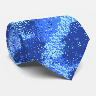 Dancing Waters Retro Abstract Two-sided Tie