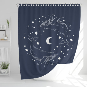 Dancing Whales Shower Curtain by heartlocked at Zazzle
