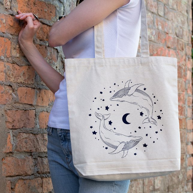 Dancing Whales Tote Bag (Creator Uploaded)