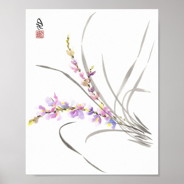 Dancing Wild Orchid Poster (Front)